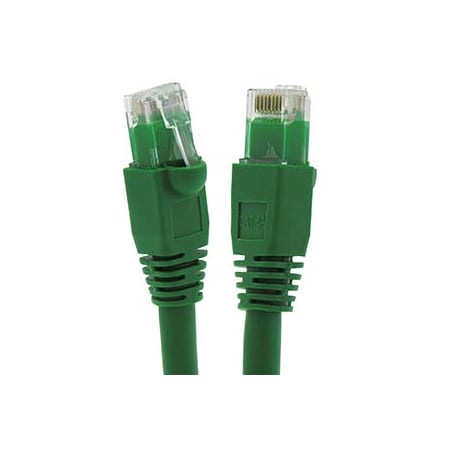 CAT6A UTP Ethernet Network Booted Cable- 4ft- Green